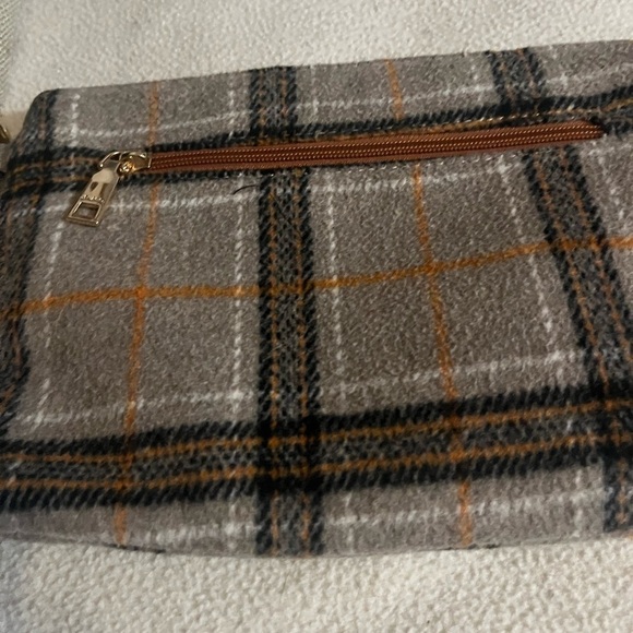 Jenn & Co Flannel Striped Shoulder Bag Purse - Picture 2 of 8